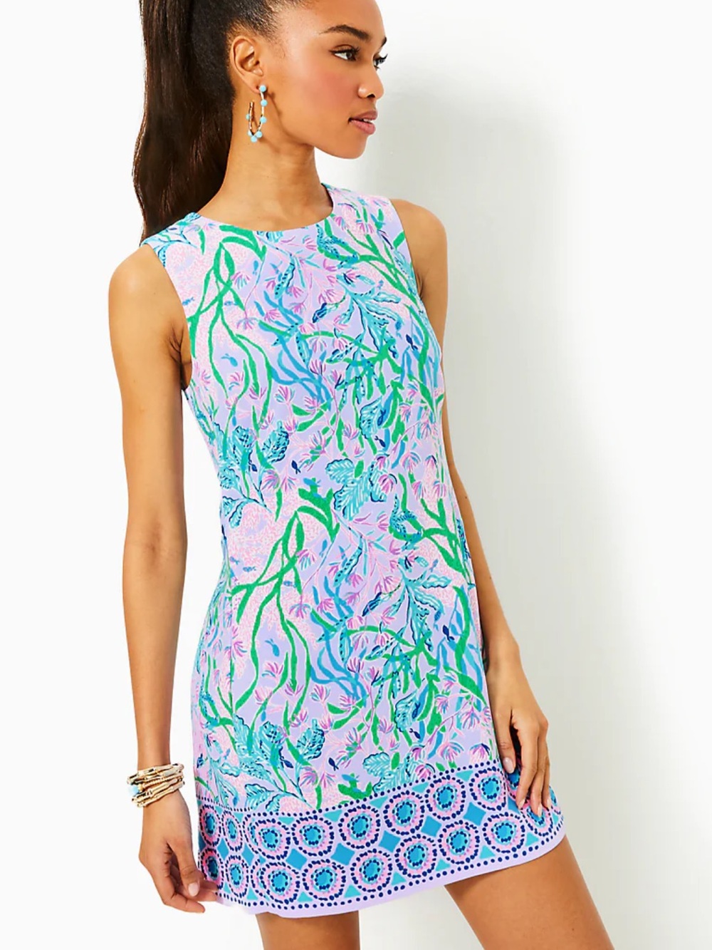 Lilly Pulitzer Edita Size 10  Shift Dress ‘Seacret Escape’ Print - Picture 3 of 7